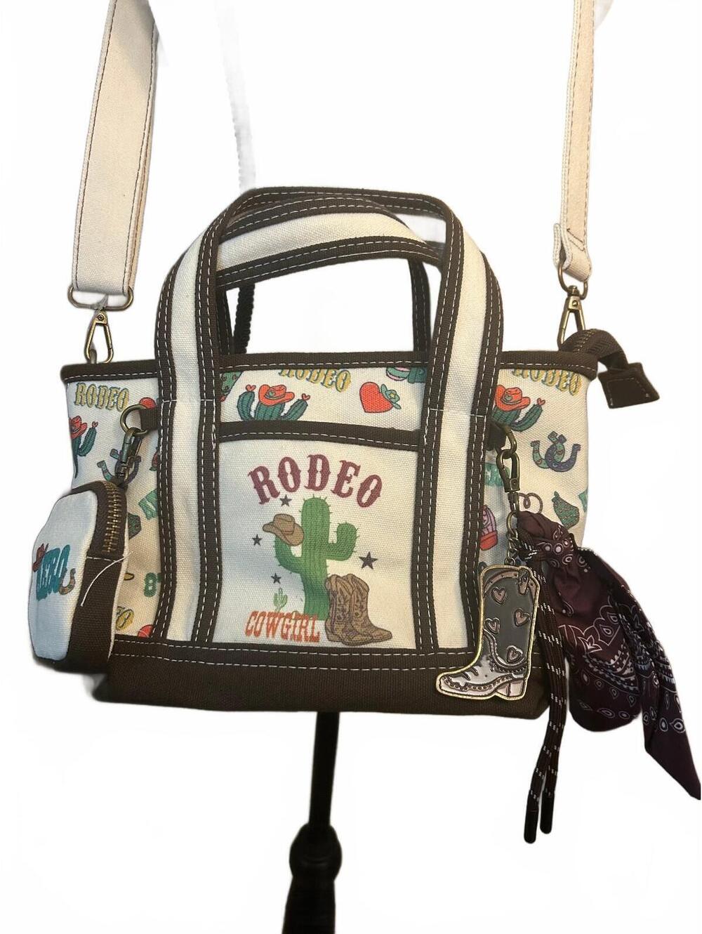 Aero Cowgirl Rodeo Western Crossbody Shoulder Bag Cactus Cowboy Boots